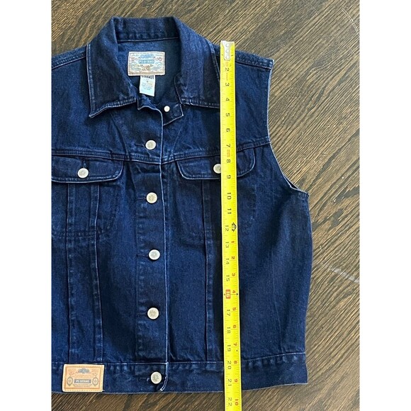 Vintage PS Gitano Jean Vest Women’s Medium Trucker Biker Western 90s Rocker - Picture 6 of 7